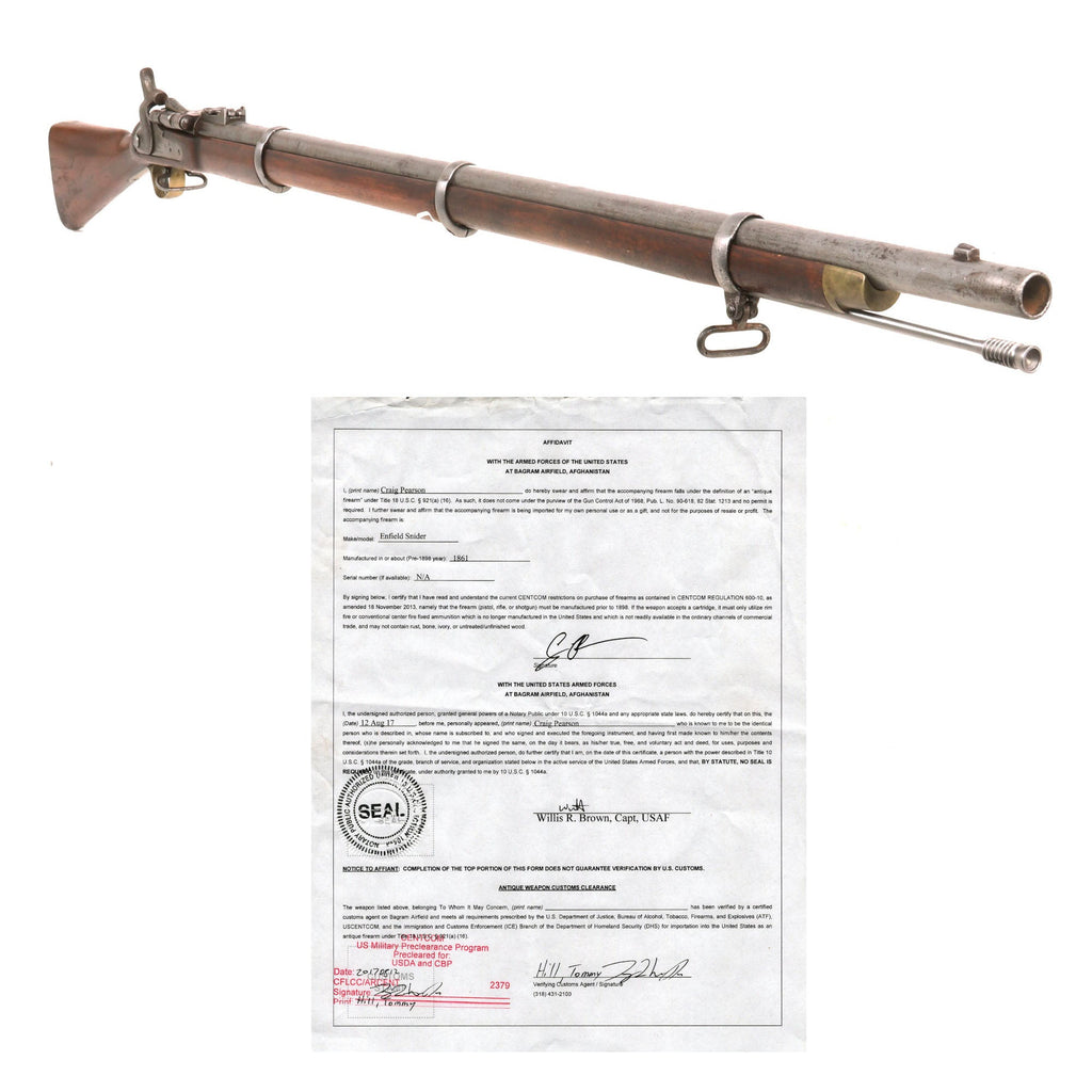 Original British P-1853 Enfield Three Band Rifle Converted to Snider Mk.II** dated 1861 - Documented USGI Afghanistan Bring Back Original Items