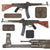 Original German WWII MP44 STG 44 Sturmgewehr Display Machine Gun with Live Barrel, Laminated Stock, and MP43 Magazine Original Items