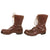 Original U.S. WWII Service Used Airborne Paratrooper Brown Leather Jump Boots - Size 11D Original Items