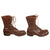 Original U.S. WWII Service Used Airborne Paratrooper Brown Leather Jump Boots - Size 11D Original Items