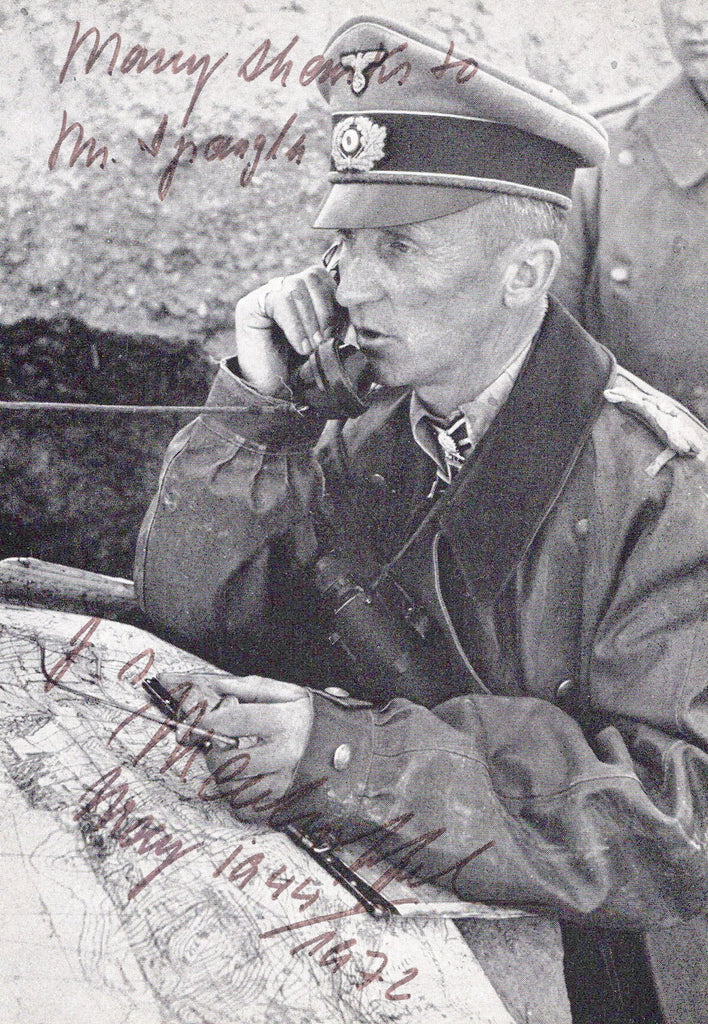 Wilhelm Hasse Original Signed Photo of German WWII General der Panzertruppe Hasso vo ...