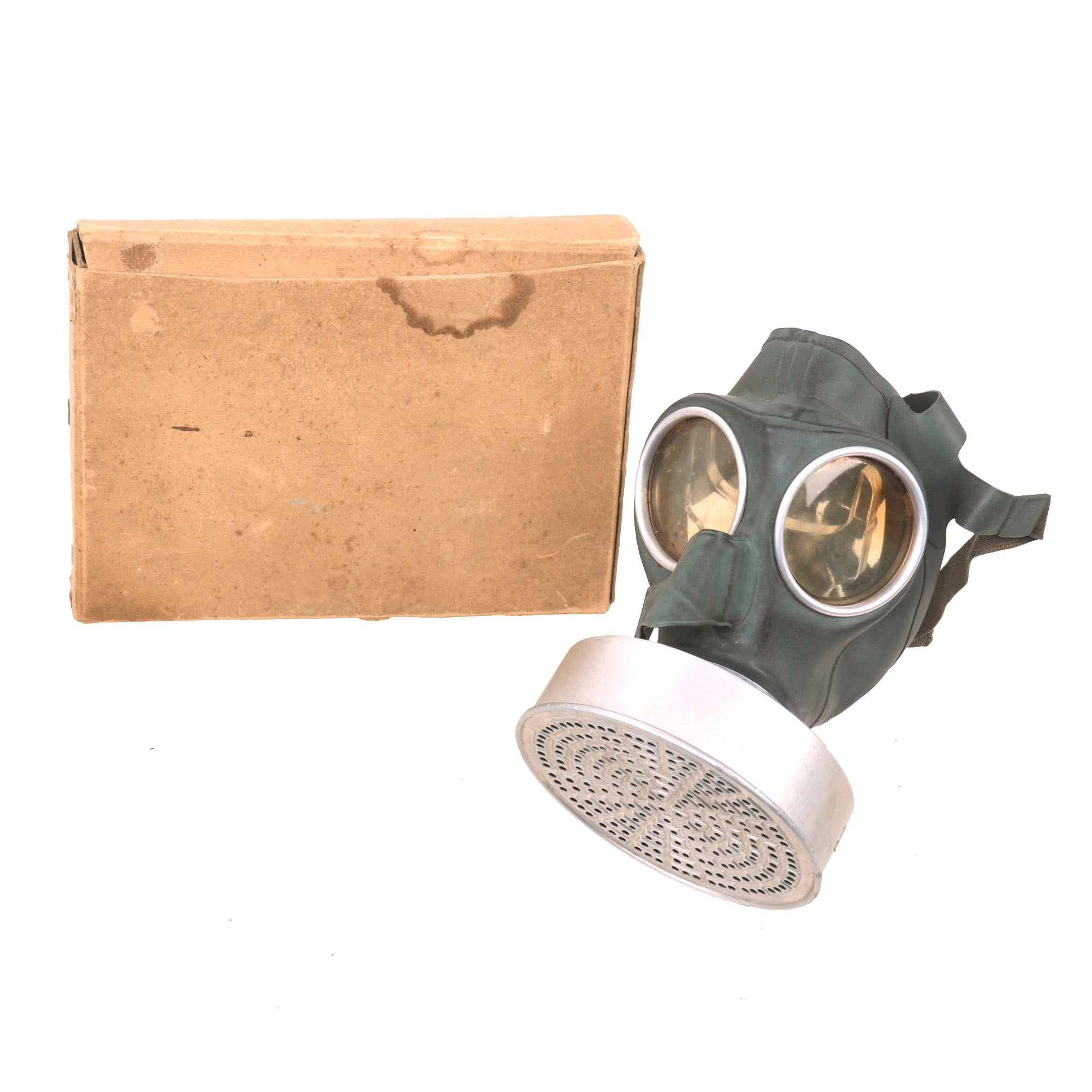 Original German WWII Gas Mask & Filter for Small Children in