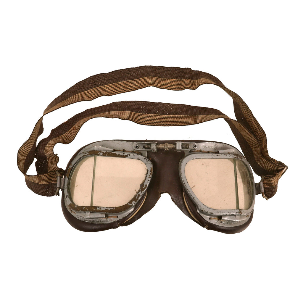 Original British WWII RAF Early Mk VII Flying Goggles by Stadium Original Items