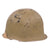 Original Israeli War of Attrition (1967 to 1973) Modified French Modèle 1951 Helmet with Desert Camouflage Paint - Liner & Chinstrap