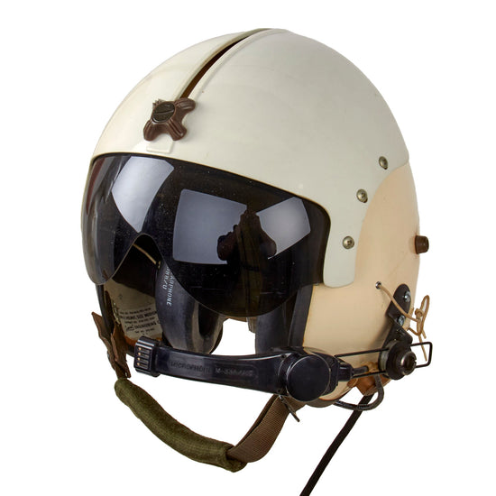 Original U.S. Vietnam War Era Named APH-5 Helicopter Pilot Flying Helmet by Gentex Corporation - Size Medium Original Items