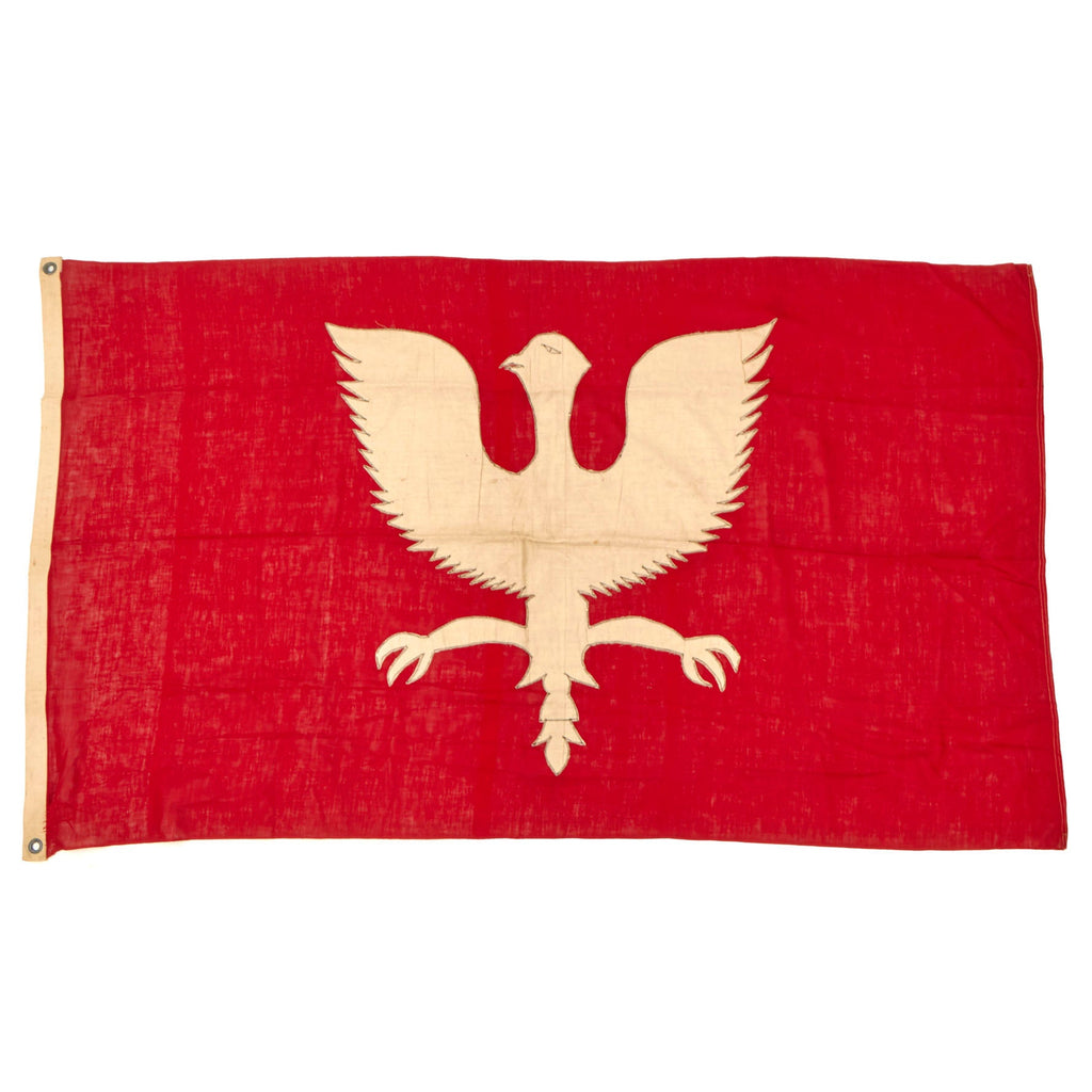 Original Polish Pre-WWII National Flag with Eagle - Possibly Commemorating Greater Poland Uprising - 35" x 60” Original Items