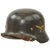 Original German WWII 1939 Dated Luftwaffe M35 Double Decal Steel Helmet with Dome Stamp, 58cm Liner & Chinstrap - marked Q66 Original Items