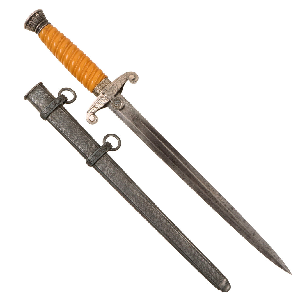 Original German WWII Heer Army Officer Dagger by W.K.C. Waffenfabrik of Solingen with Scabbard Original Items