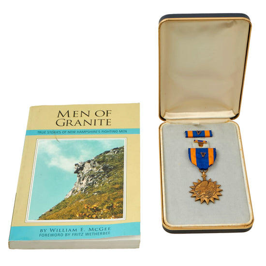 Original U.S. Vietnam War Engraved Air Medal of Captain William E. McGee with “Men of Granite” Book Authored by McGee & Presented to his C.O. Original Items