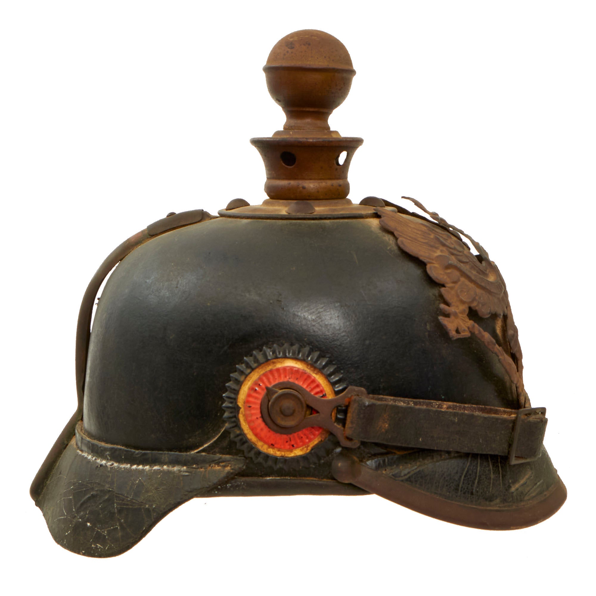 Original German WWI Prussian M1915 Artillery Pickelhaube Helmet