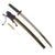 Original 18th Century Edo Period Japanese Handmade Ō-Wakizashi Short Sword with Lacquered Scabbard, Kogatana Knife, and Sageo Cord
