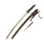 Original 18th Century Edo Period Japanese Handmade Ō-Wakizashi Short Sword with Lacquered Scabbard, Kogatana Knife, and Sageo Cord