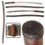Original 18th Century Edo Period Japanese Handmade Ō-Wakizashi Short Sword in Shikomizue Sword Cane Mountings Original Items