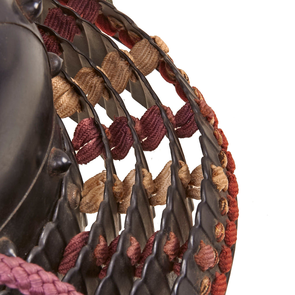 Original Japanese Edo Period Zunari Kabuto Samurai Helmet with Ropes ...