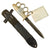 Original U.S. WWII 91st Infantry Division Rare Everitt Green Handle Knuckle Fighting Knife with Scabbard Carried by Bronze Star Recipient Sergeant Joseph F. Eak Sr., 363rd Infantry Regiment Original Items