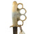Original U.S. WWII 91st Infantry Division Rare Everitt Green Handle Knuckle Fighting Knife with Scabbard Carried by Bronze Star Recipient Sergeant Joseph F. Eak Sr., 363rd Infantry Regiment Original Items