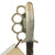 Original U.S. WWII 91st Infantry Division Rare Everitt Green Handle Knuckle Fighting Knife with Scabbard Carried by Bronze Star Recipient Sergeant Joseph F. Eak Sr., 363rd Infantry Regiment Original Items