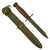 Original U.S. WWII M4 Bayonet for the M1 Carbine by IMPERIAL with M8A1 Scabbard by Pennsylvania Working Home for the Blind Original Items