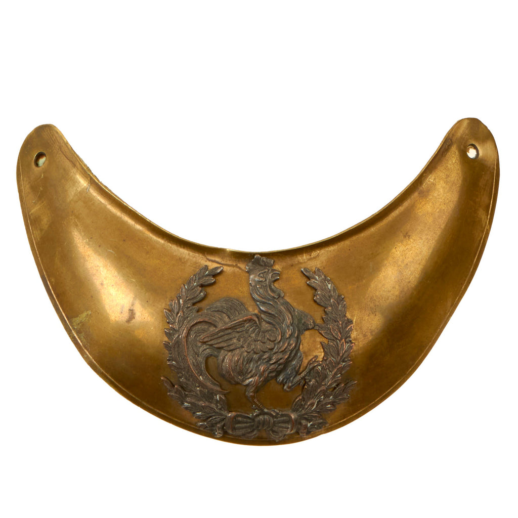 Original French 2nd Empire Garde Nationale Officers’ Liberté, Ordre Public Brass Gorget Original Items
