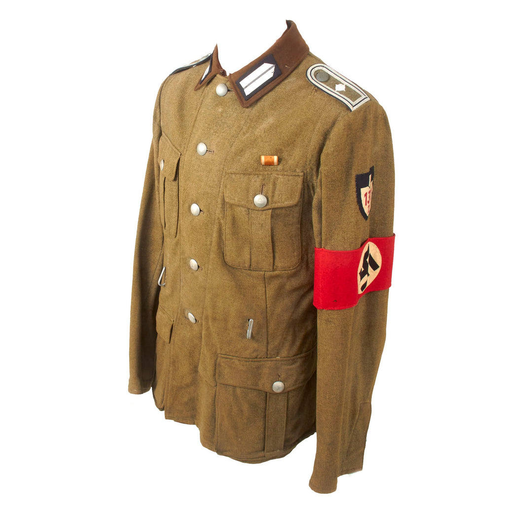 Original German WWII RAD National Labor Service Obertruppführer NCO Field Uniform Tunic with Armband - dated 1939 Original Items