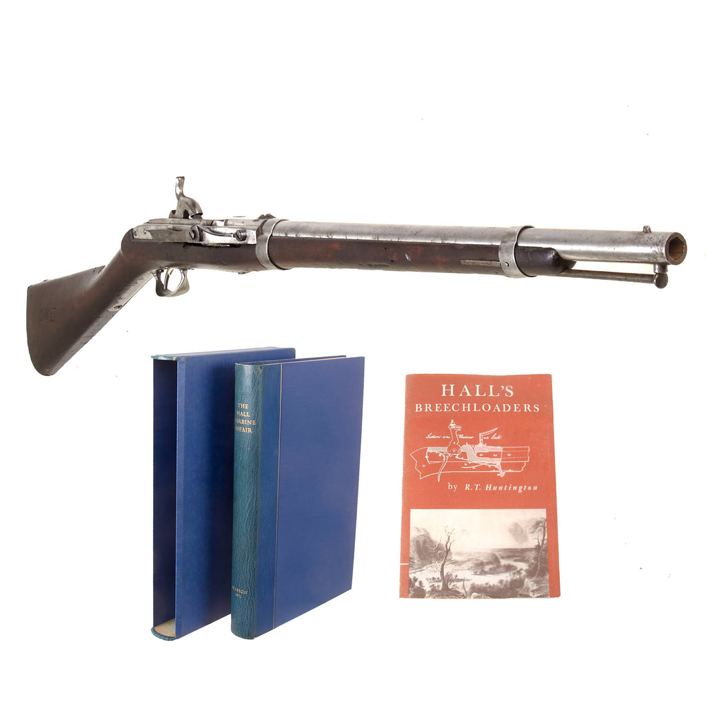 Original U.S. Civil War Hall-North Model 1843 Breech Loading Percussion Carbine Dated 1849 - One of 5,000 Involved in the "Hall Carbine Affair" with Reference Books Original Items