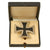 Original German WWII Iron Cross First Class 1939 with Pinback in Damaged Case - EKI - Unmarked Original Items