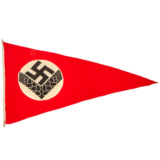 Original German WWII RAD Women's Reich Labor Service Large Pennant Flag - 45" x 81" Original Items