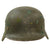 Original German WWII Heer Army Single Decal M40 Helmet with Worn Camouflage and 1940 Dated 56cm Liner - ET64 Original Items
