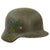 Original German WWII Heer Army Single Decal M40 Helmet with Worn Camouflage and 1940 Dated 56cm Liner - ET64 Original Items