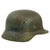 Original German WWII Heer Army Single Decal M40 Helmet with Worn Camouflage and 1940 Dated 56cm Liner - ET64 Original Items