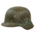 Original German WWII Heer Army Single Decal M40 Helmet with Worn Camouflage and 1940 Dated 56cm Liner - ET64 Original Items