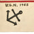 Original U.S. WWII USN Navy Chinese-Made All Leather Blood Chit With Anchor - Dated 1945 Original Items