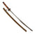 Original Late WWII Japanese Army Type 95 Wood "Pineapple" Handle NCO Katana with Matching Scabbard - No. 203306 Original Items