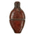 Original U.S. Revolutionary War Era Scarce Leather-Covered Glass Water Bottle Flask with Molded Leather Lid - Excellent