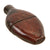 Original U.S. Revolutionary War Era Scarce Leather-Covered Glass Water Bottle Flask with Molded Leather Lid - Excellent