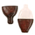 Original U.S. Revolutionary War Era Scarce Leather-Covered Glass Water Bottle Flask with Molded Leather Lid - Excellent