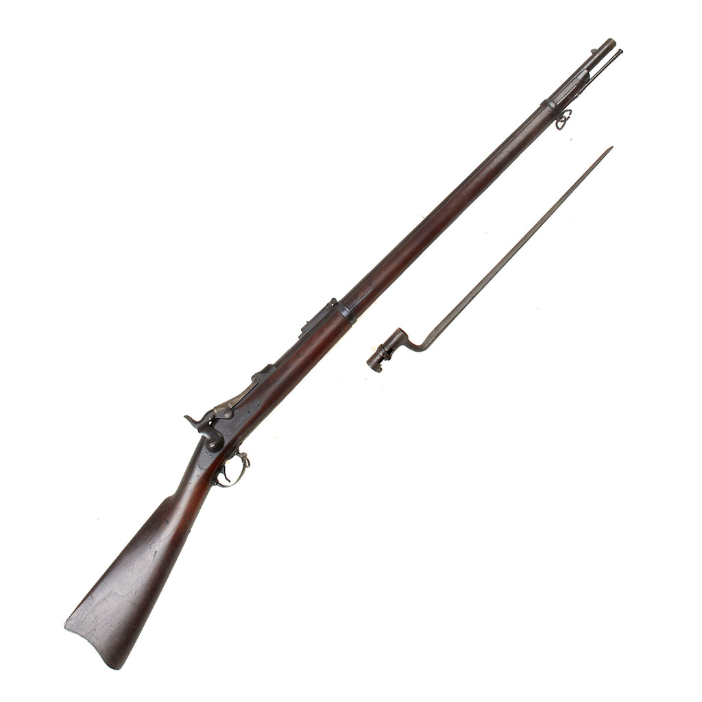 Original U.S. Springfield Trapdoor Model 1884 Rifle Made in 1886 with Standard Ramrod and Bayonet - Serial 334874 Original Items