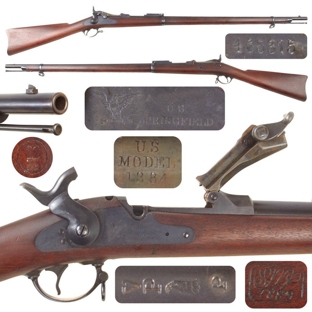 Original U.S. Museum Grade Springfield Trapdoor Model 1884 Rifle with Standard Ram Rod made in 1889 - Serial 465375 Original Items