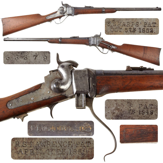 Original U.S. Civil War Sharps New Model 1859 Saddle Ring Carbine Converted to .50-70 Govt. - Serial 53379