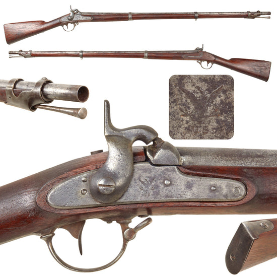 Original U.S. Civil War Era Springfield Model 1842 Percussion Rifled Musket with Replaced Stock Original Items