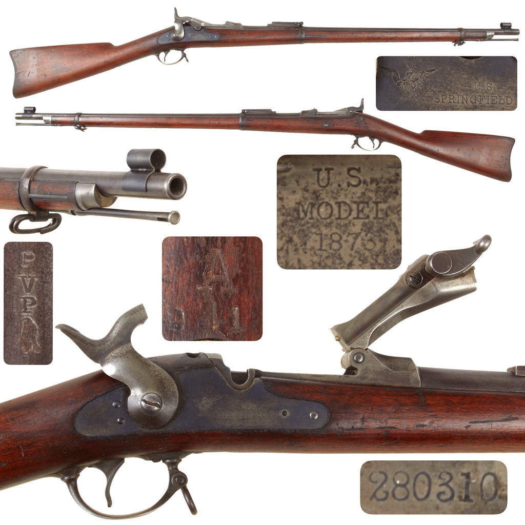 Original U.S. Springfield Trapdoor Model 1884 Cadet Rifle Made in 1885 with Standard Ram Rod and Sight Protector - Serial 280310 Original Items