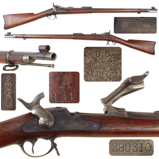 Original U.S. Springfield Trapdoor Model 1884 Cadet Rifle Made in 1885 with Standard Ram Rod and Sight Protector - Serial 280310 Original Items