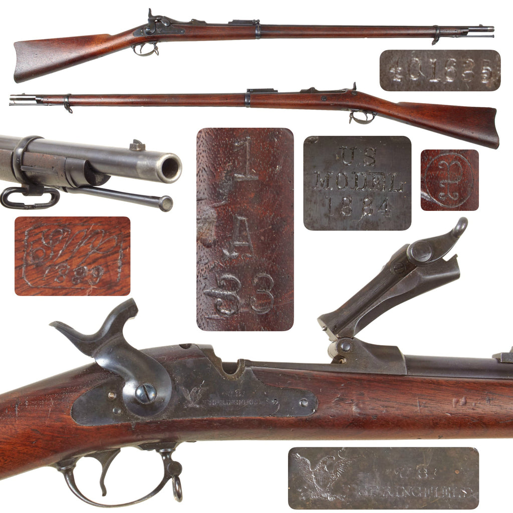 Original U.S. Springfield Trapdoor Model 1884 Rifle with Standard Ram Rod made in 1888 - Serial 401635 Original Items