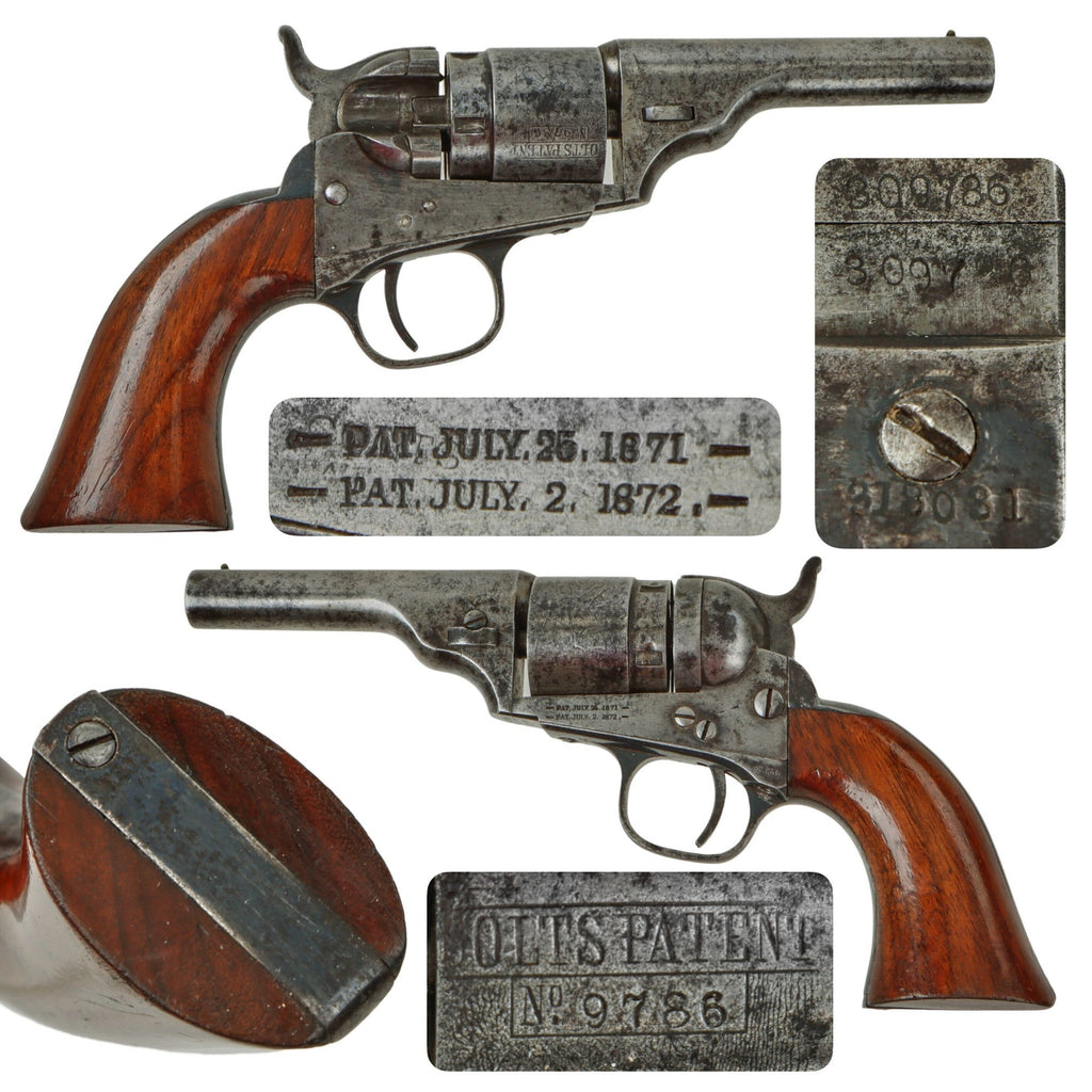 Original U.S. Civil War Era Rare Colt M-1862 Pocket Navy .38 Centerfire Cartridge Factory Converted Revolver - Serial 309786 Original Items