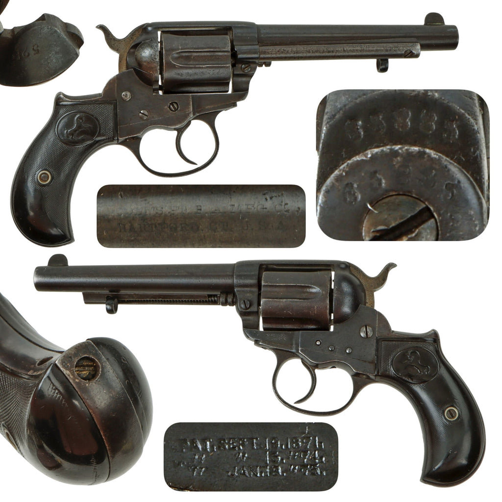 Original U.S. Colt M1877 .38cal Lightning Revolver with 5" Barrel made in 1888 - Serial 65385 Original Items