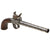 Original 18th Century English Queen Anne Flintlock Pistol by Joseph Bunney with Turn-Off Barrel, Figured Wood Grip, and Grotesque Butt Cap - Circa 1780 Original Items