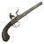 Original 18th Century English Queen Anne Flintlock Pistol by Joseph Bunney with Turn-Off Barrel, Figured Wood Grip, and Grotesque Butt Cap - Circa 1780 Original Items