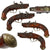 Original European Continental Matched Pair of Brass Mounted Percussion Vest Pistols with Cone Safeties - Circa 1800 Original Items