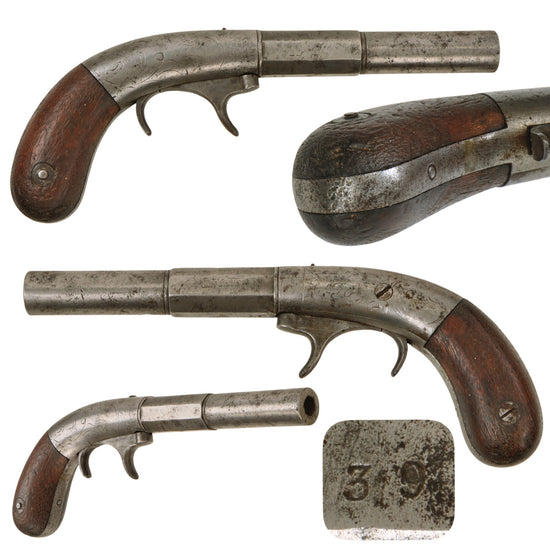 Original U.S. Civil War Era Bacon & Co. .34cal Underhammer Rifled Percussion Boot Pistol Circa 1855 - Matching Serial 39 Original Items