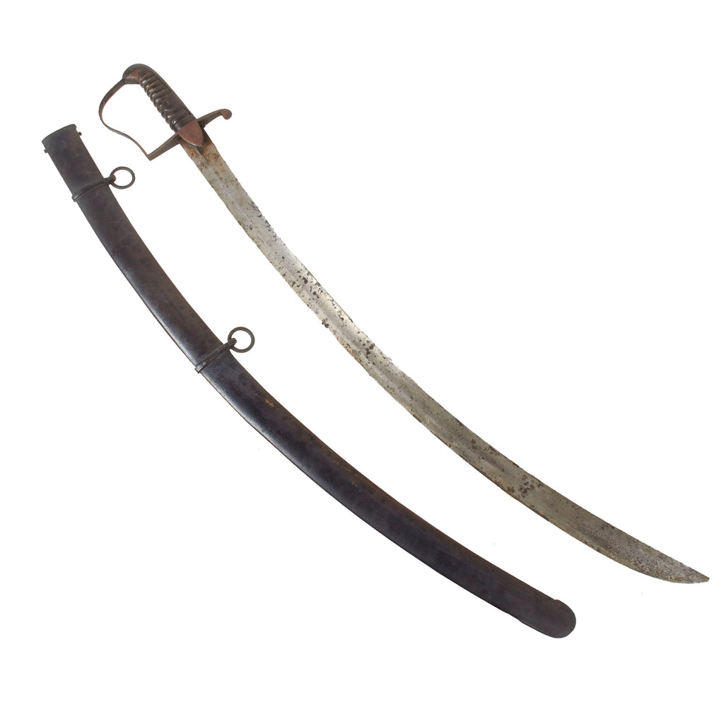 Original U.S. War of 1812 American Manufactured British P-1796 Style Cavalry Sabre with Original Scabbard Original Items